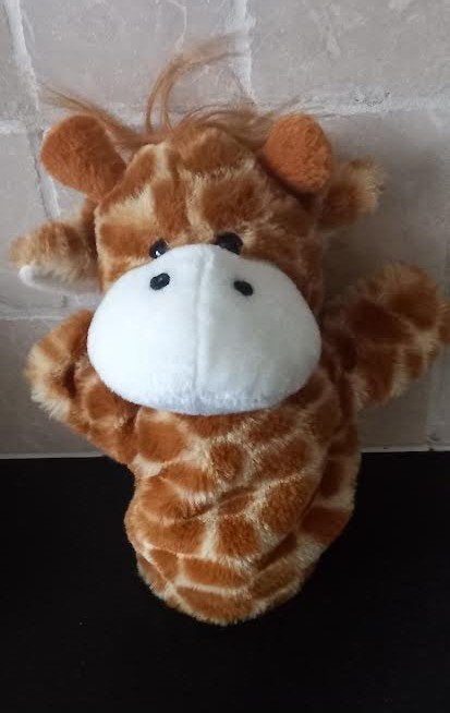 handpop giraf 25 cm, Kinderen en Baby's, Ophalen of Verzenden, Zo goed als nieuw, Giraf
