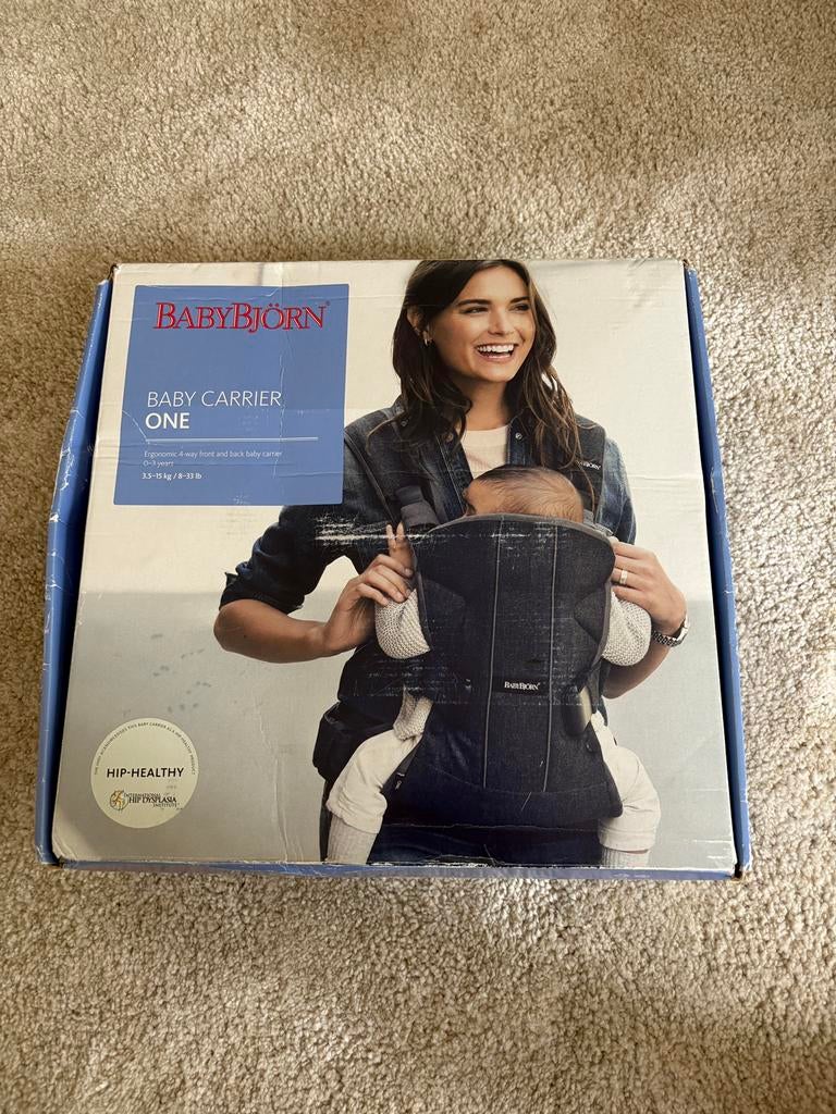 Porte bebe Baby Bjorn denim, Enlèvement, Comme neuf