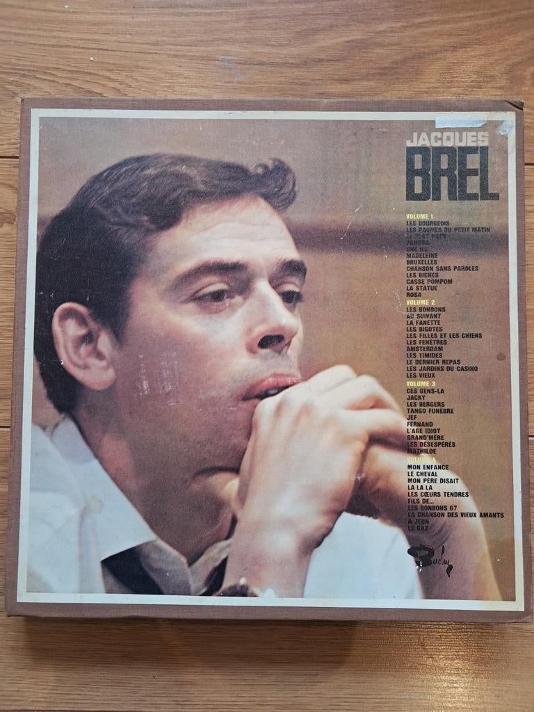 4 lp box Jacques Brel, Gebruikt, Boxset, Ophalen of Verzenden, 12 inch