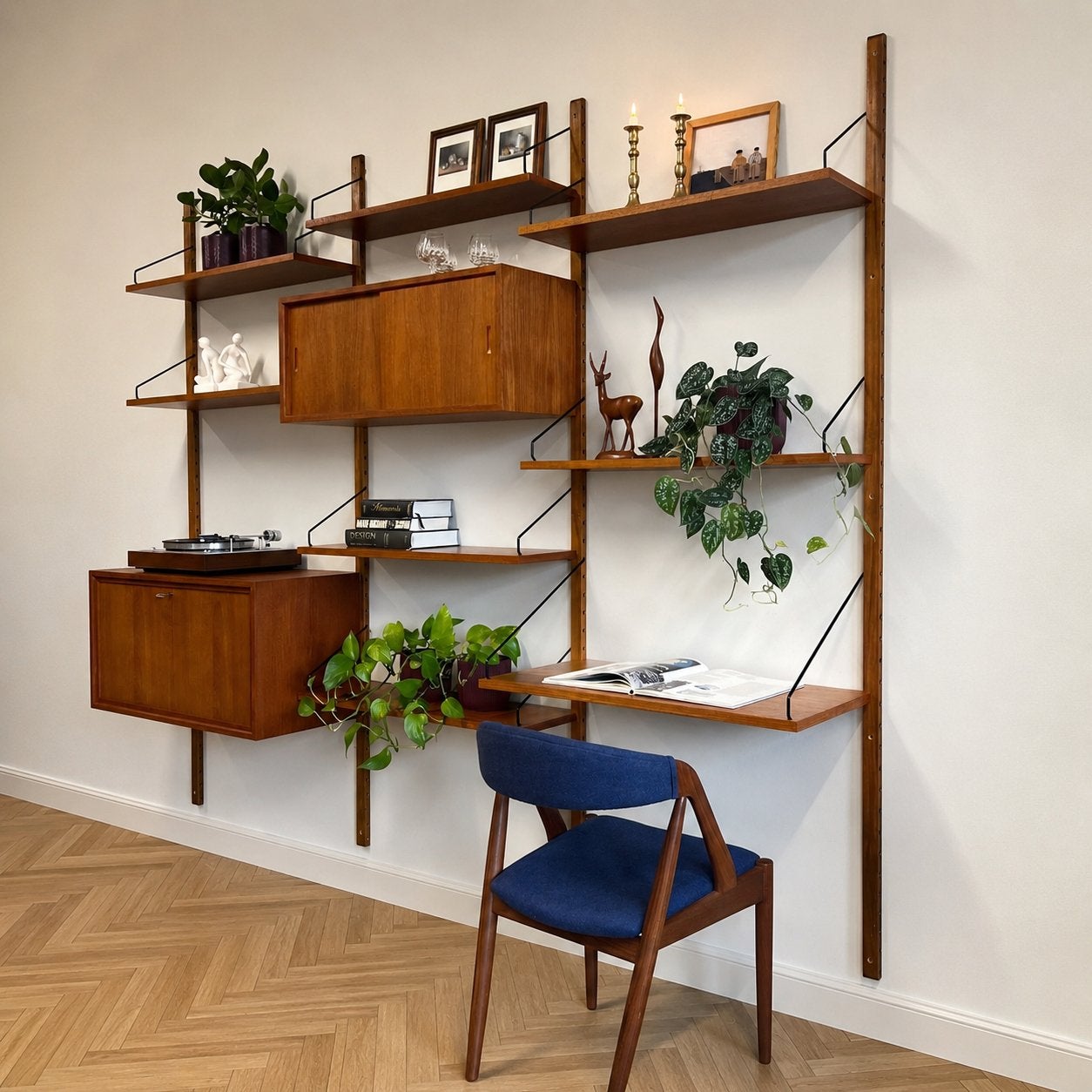 Vintage wandmeubel •Poul Cadovius•, Enlèvement ou Envoi, Utilisé, 200 cm ou plus, Vintage
