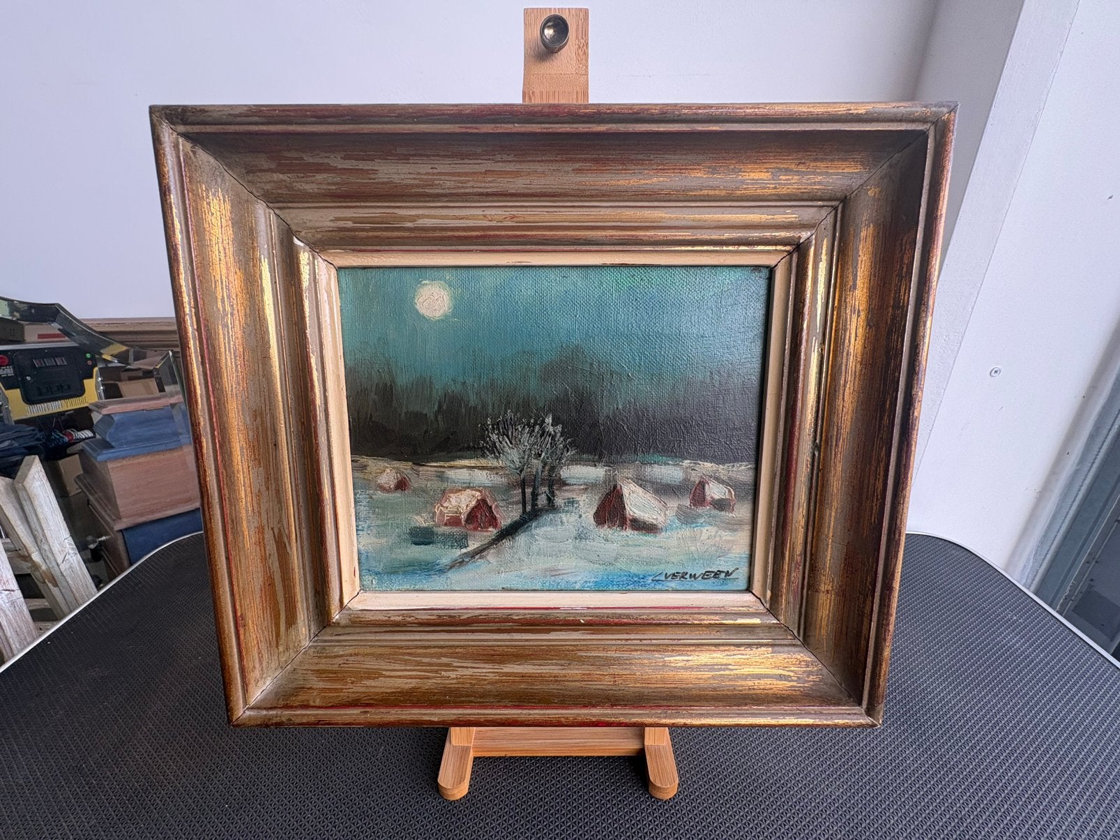 Peinture de paysage d'hiver, Antiquités & Art, Enlèvement