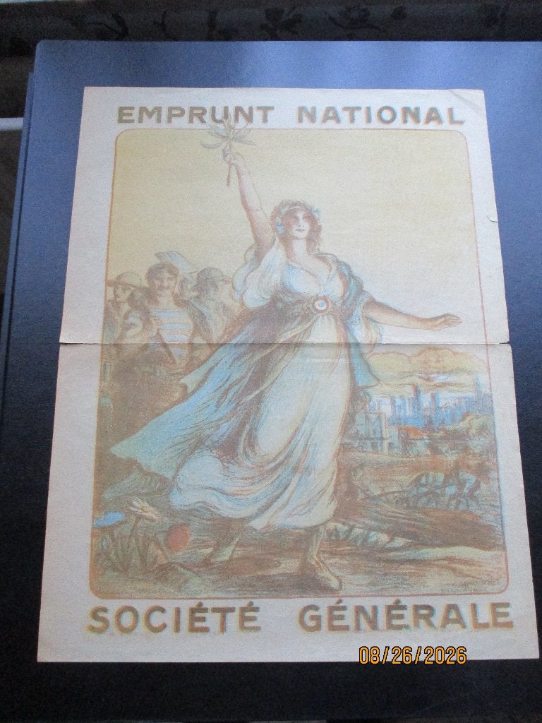 WO1: Affiche heropbouw na de oorlog, Ophalen of Verzenden