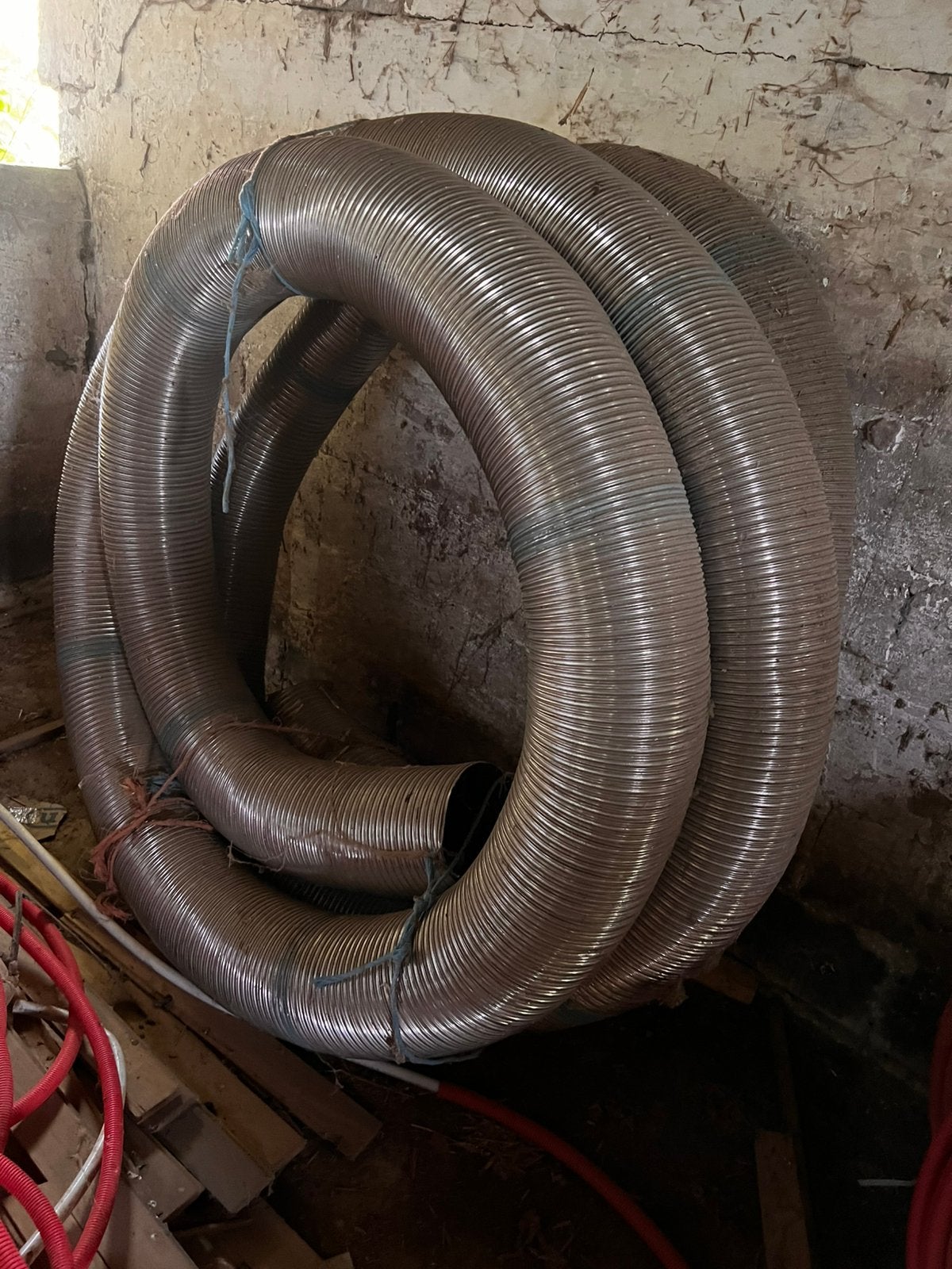 Enkelwandige flexibele kachelbuis 18cm diameter, Ophalen