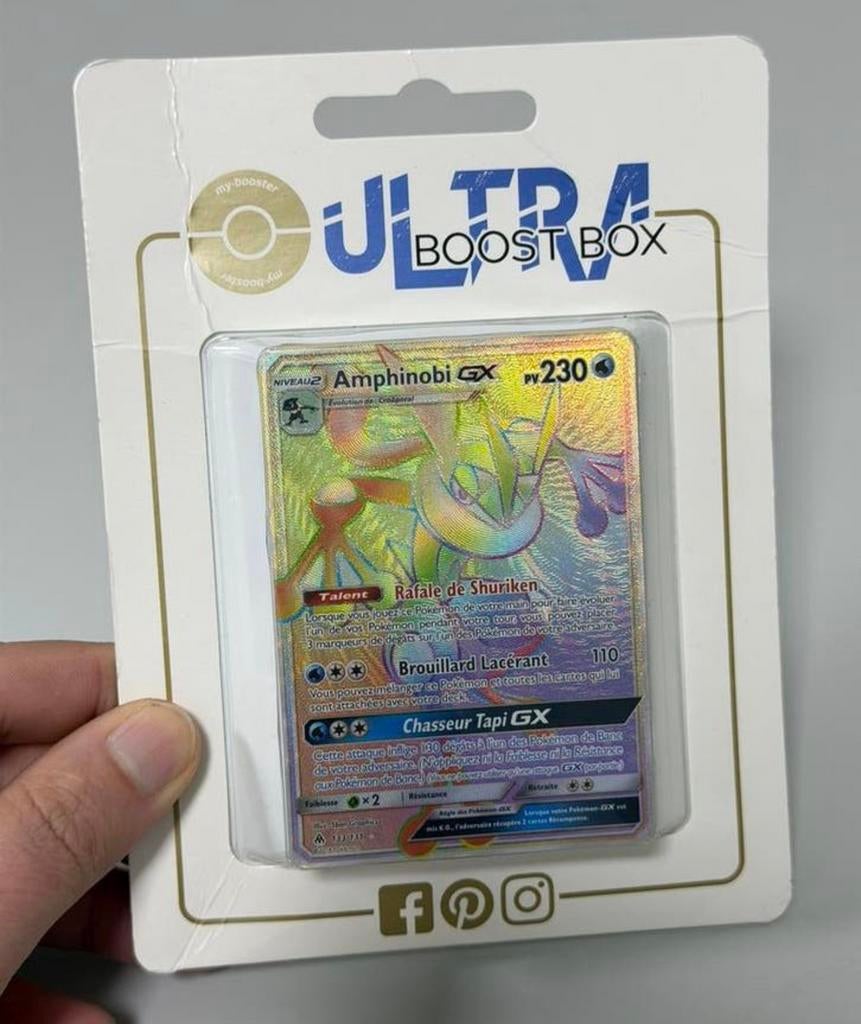 Boitier Pokémon Ultra Booster Amphinobi GX Rainbow 133/131, Enlèvement ou Envoi, Neuf, Booster box, Foil