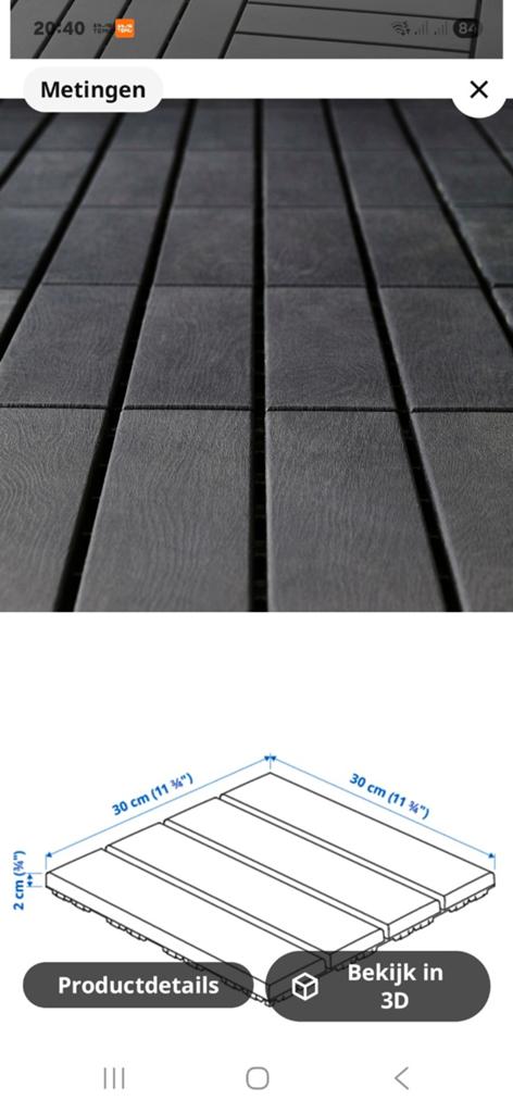 Terrastegels ikea donker grijs, Tuin en Terras, Ophalen