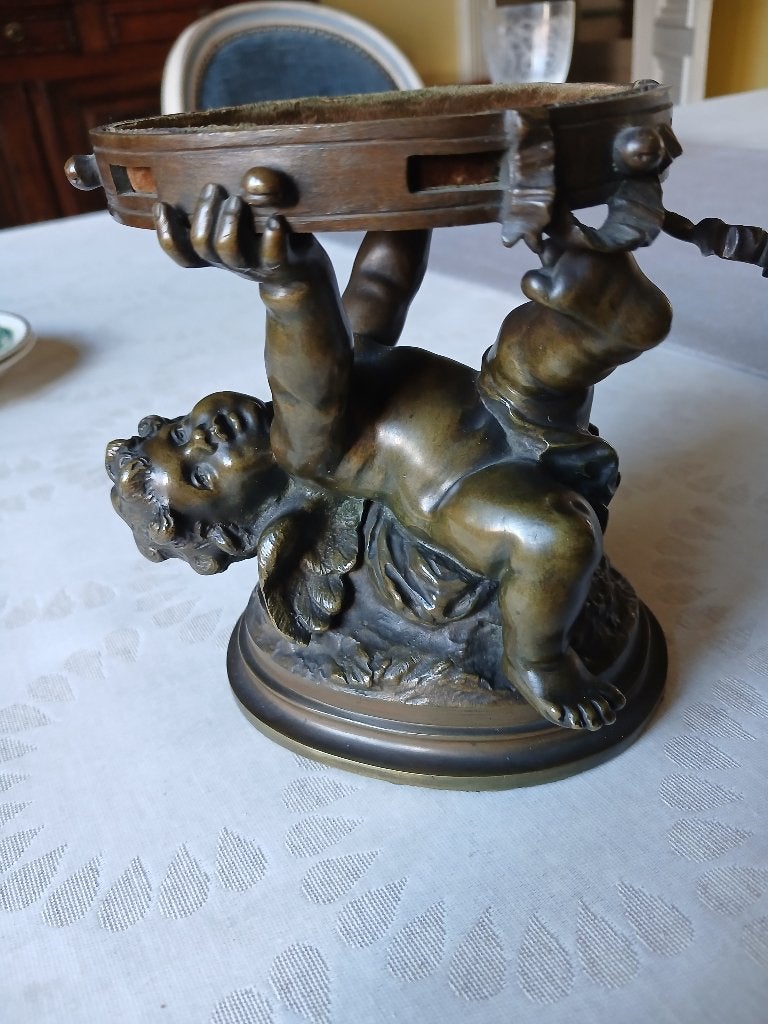 Mooi klein bronzen „Art Nouveau” gesigneerd, Antiek en Kunst, Minder dan 20 cm, Art nouveau, Gepatineerd, Ophalen of Verzenden