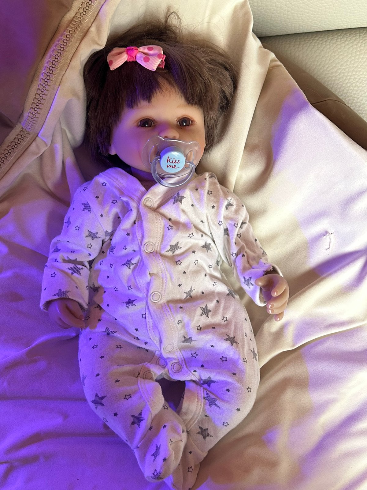 Real Reborn baby doll +- 48 cm, Ophalen, Zo goed als nieuw, Babypop