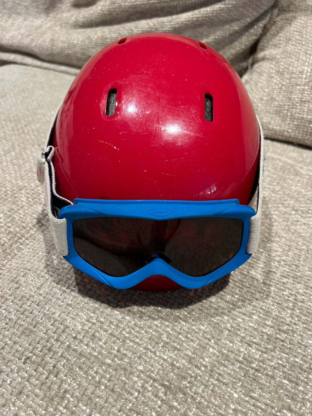 Skihelm voor kinderen met masker, Ophalen of Verzenden, Ski