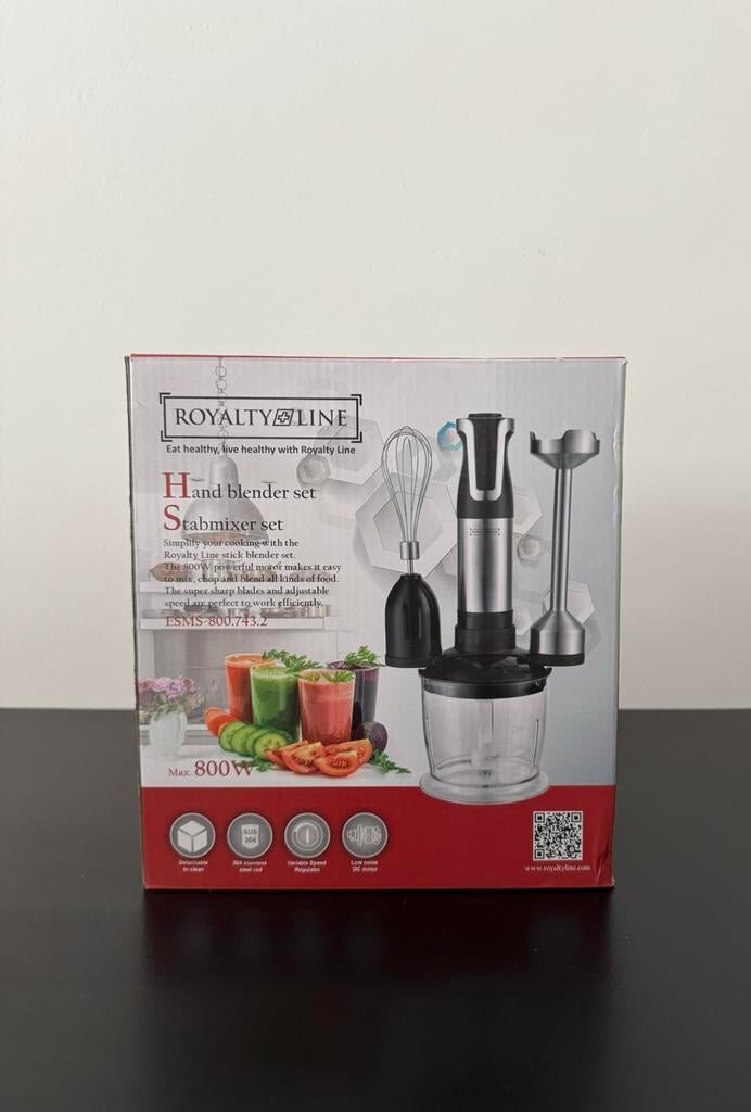 Royalty Line Stabmixer set 800W (RVS), Enlèvement, Neuf