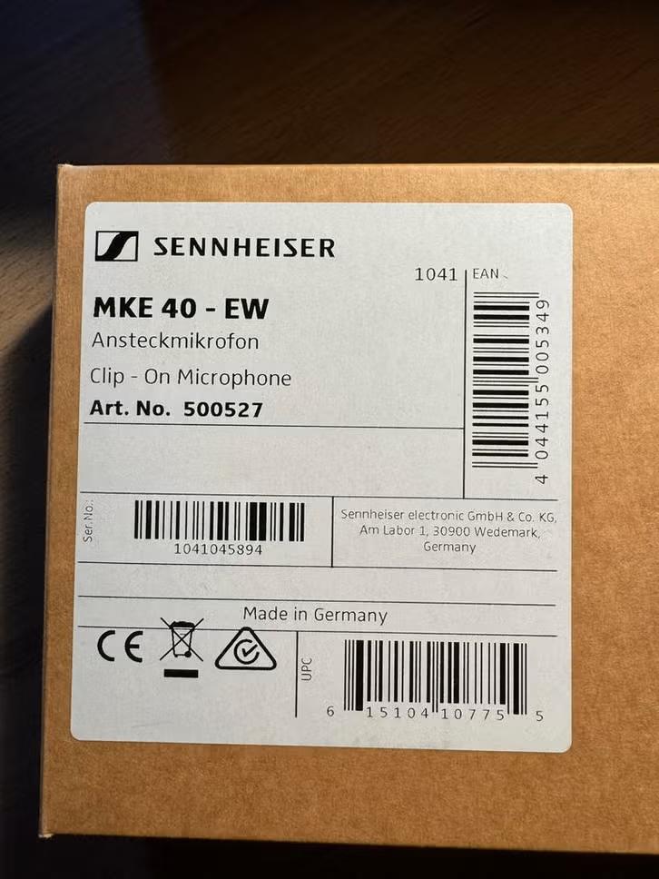Sennheiser MKE40 + Sennheiser XS wireless digital, Muziek en Instrumenten, Ophalen, Zo goed als nieuw, Draadloos