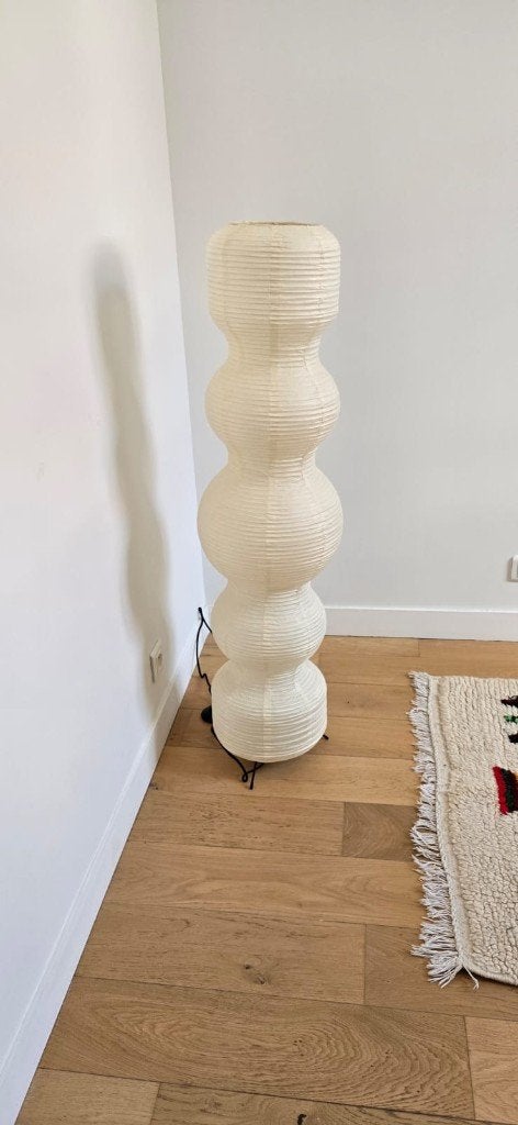HM Home Rice Paper vloerlamp, Ophalen, 100 tot 150 cm, E14 (klein), Zo goed als nieuw