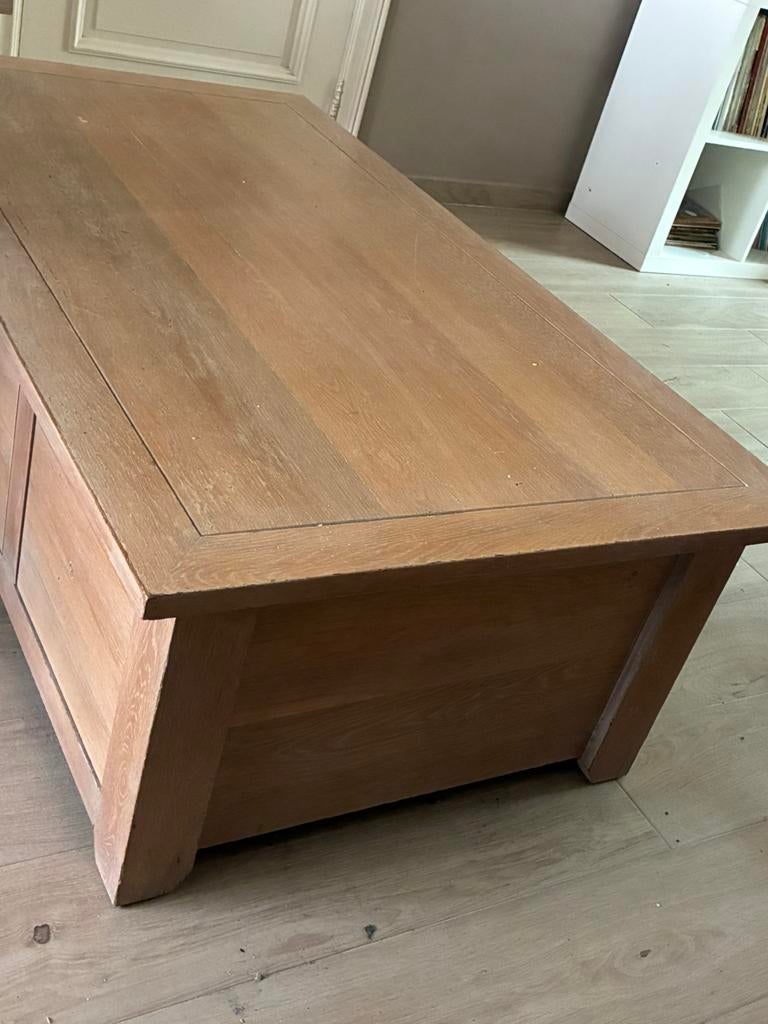 Salontafel met schuiven, Ophalen, Gebruikt, 50 tot 75 cm, Klassiek