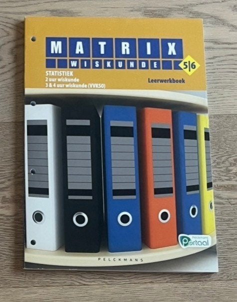 Matrix wiskunde 5/6 statistiek leerwerkboek, Boeken, Ophalen, Zo goed als nieuw, ASO, Pelckmans