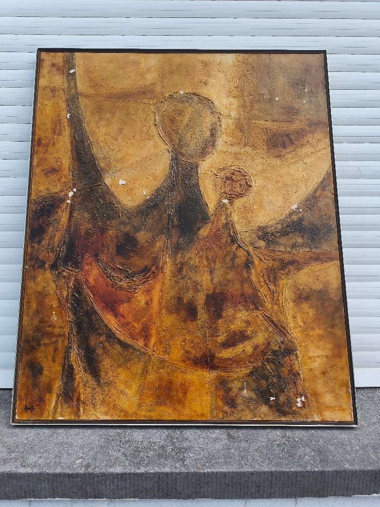 huile sur toile signe aerts, Antiquités & Art, Enlèvement, Toile