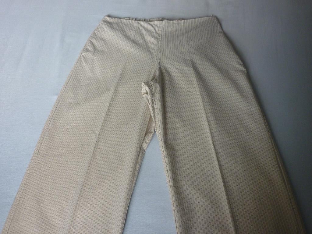 Gestreepte Cropped Broek Rue Blanche, Kleding | Dames, Rue Blanche, Beige, Ophalen of Verzenden, Zo goed als nieuw