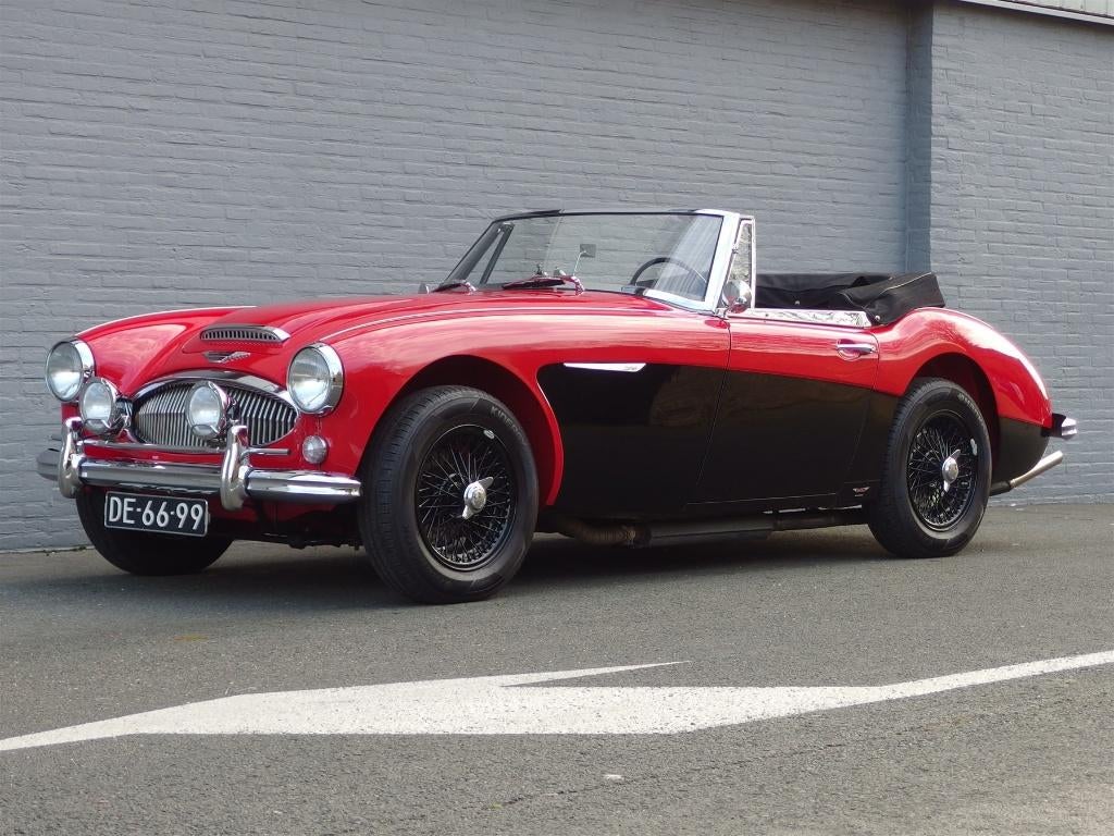 Austin Healey 3000 BJ8 Mk3 1964 Perfect (180pk), Auto's, 4 zetels, Zwart, Cabriolet, Leder
