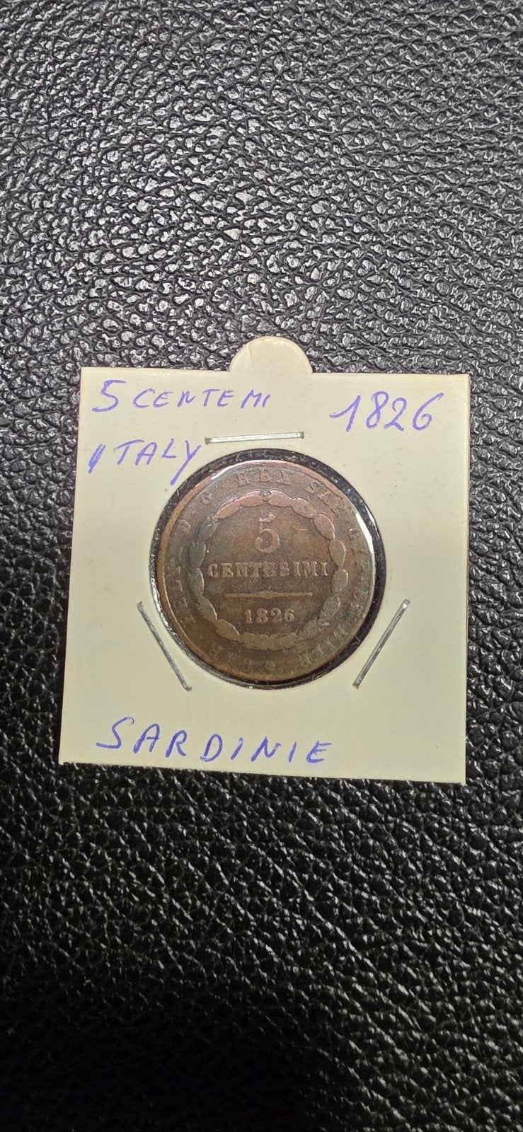 Italië Sardinië 5 centimi 1826, Ophalen of Verzenden, Italië