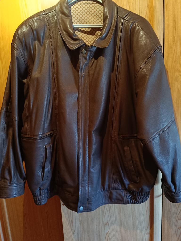 Lederen jas voor heren, Kleding | Heren, Ophalen, Zo goed als nieuw, Bruin, Overige typen