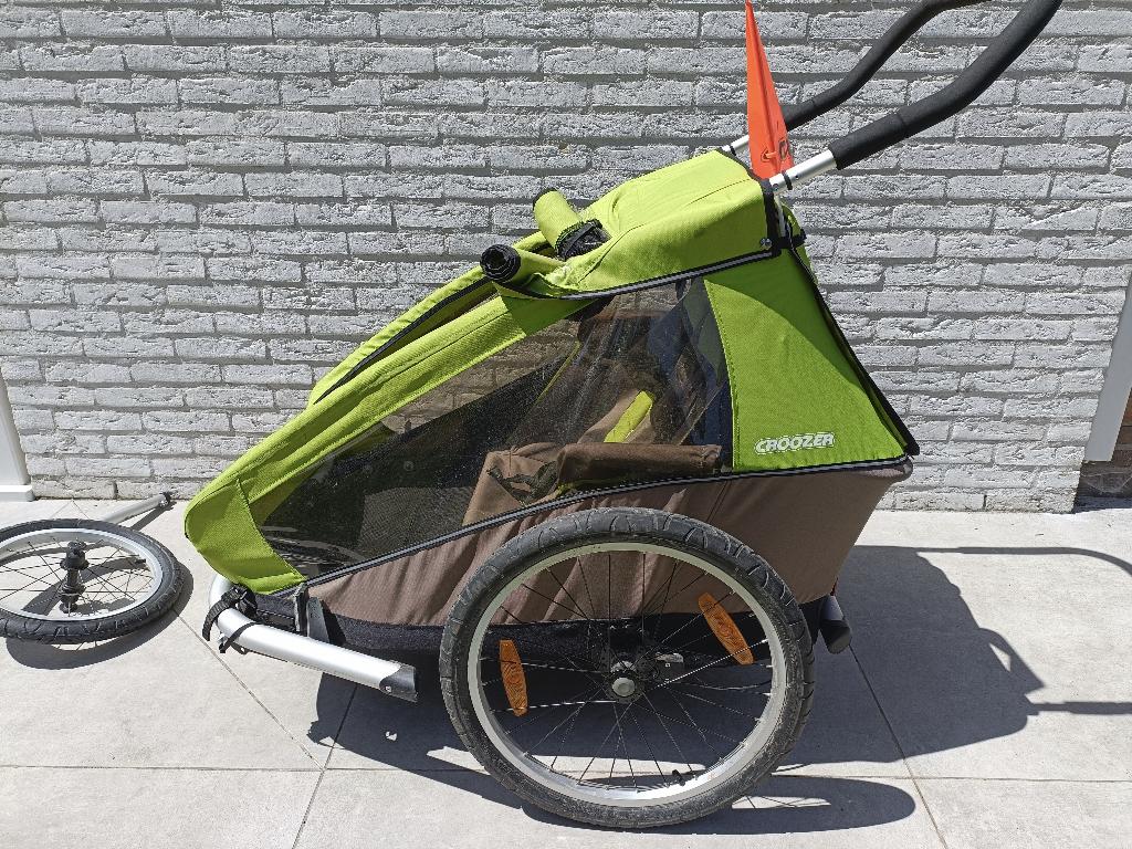 Fietskar Croozer, Fietsen en Brommers, Fietsaccessoires | Aanhangwagens en Karren, Gebruikt, Kinderkar, 40 tot 60 kg, Opvouwbaar