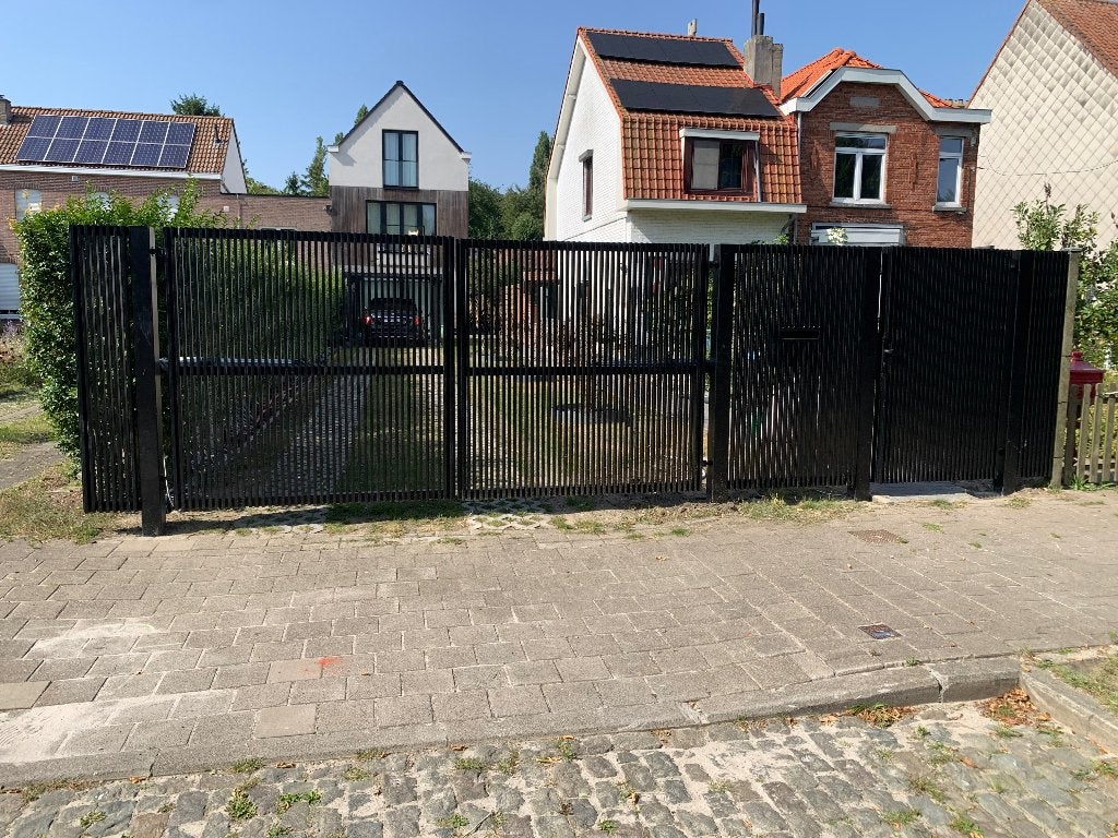 Draaipoort of schuifpoort op maat, Jardin & Terrasse, Portes de jardin, Enlèvement, Neuf, Acier, Portail battant