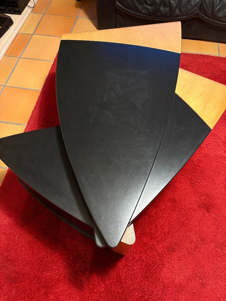 Originele uitschuifbare salontafel, Huis en Inrichting, Tafels | Salontafels, Ophalen, Gebruikt, 50 tot 100 cm, Memphis