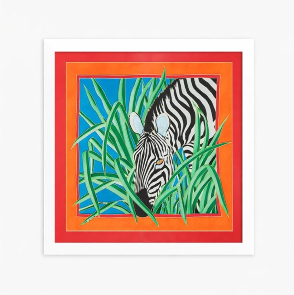 Moderne, kleurrijke zebrakunst op zijde, Ophalen of Verzenden