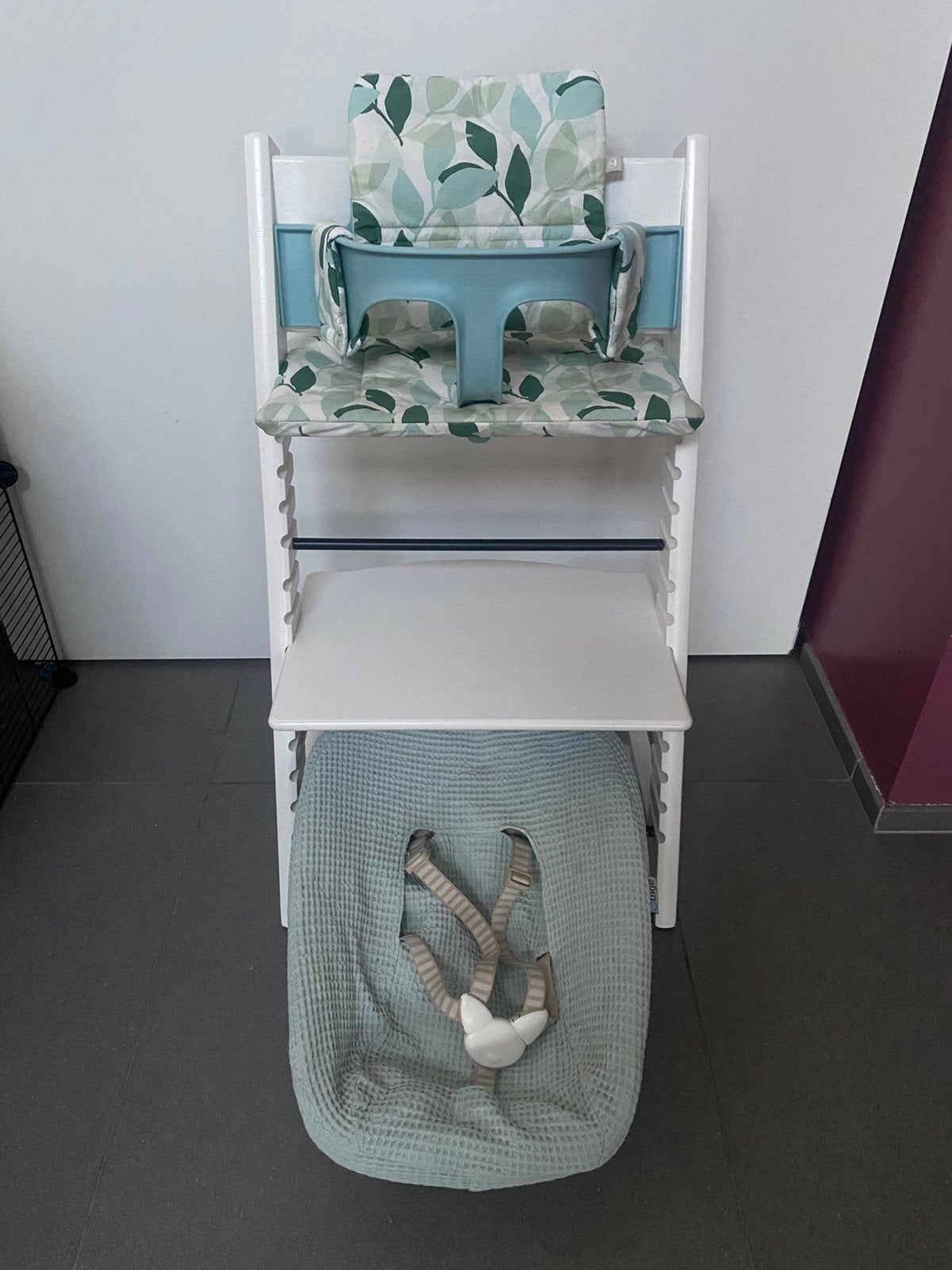 Triptrap wit / turquoise in nieuwstaat incl accessoires, Enlèvement, Comme neuf