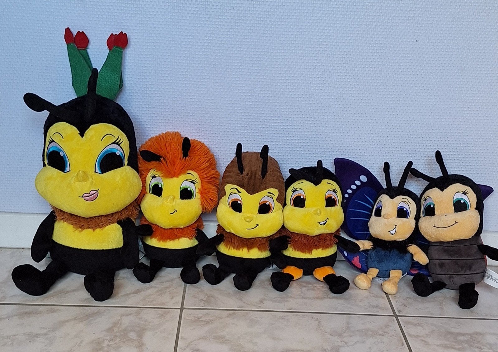 Lot peluches famille abeille, Enlèvement, Comme neuf