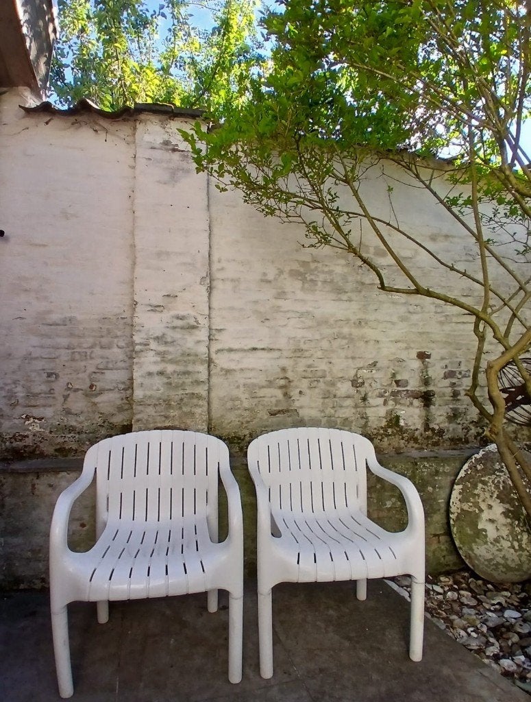 vintage tuinstoelen Allibert  'Dangari' Pierre Paulin, Ophalen