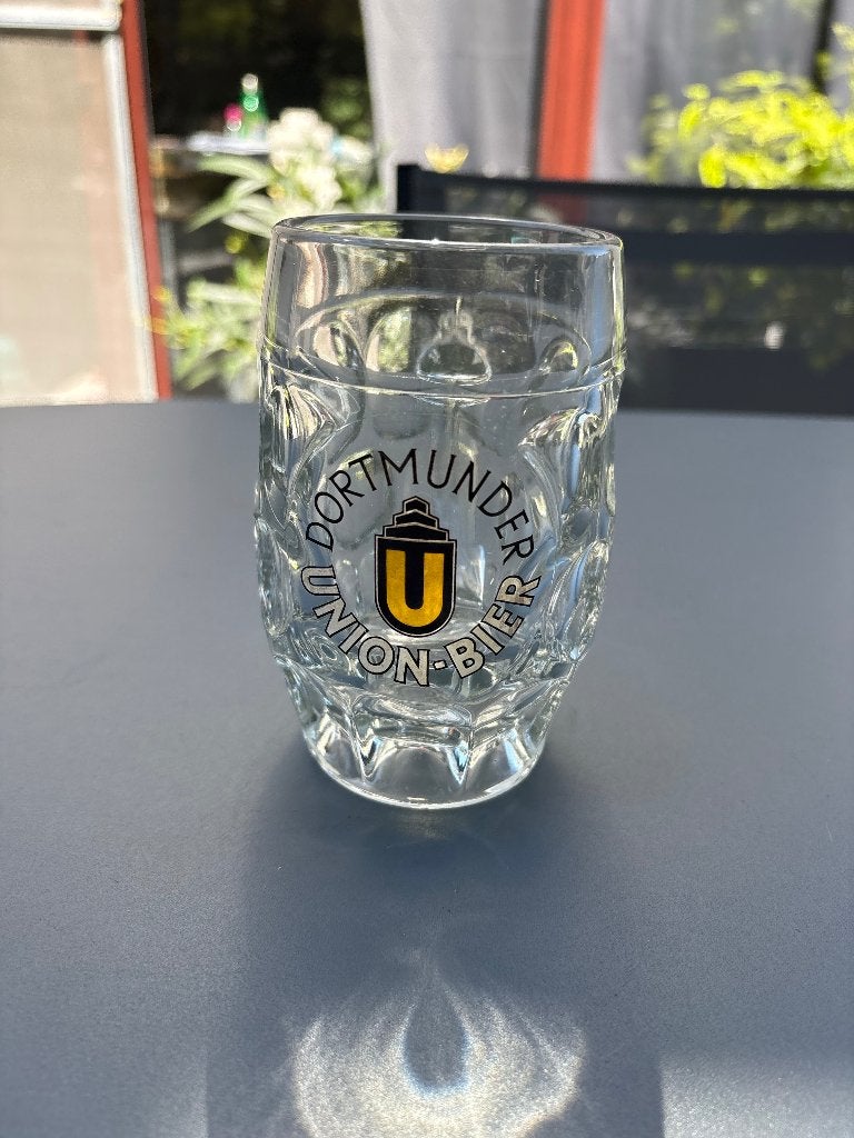 Vintage Dortmunder Union Bier-bierglas, Verzamelen, Ophalen of Verzenden, Nieuw
