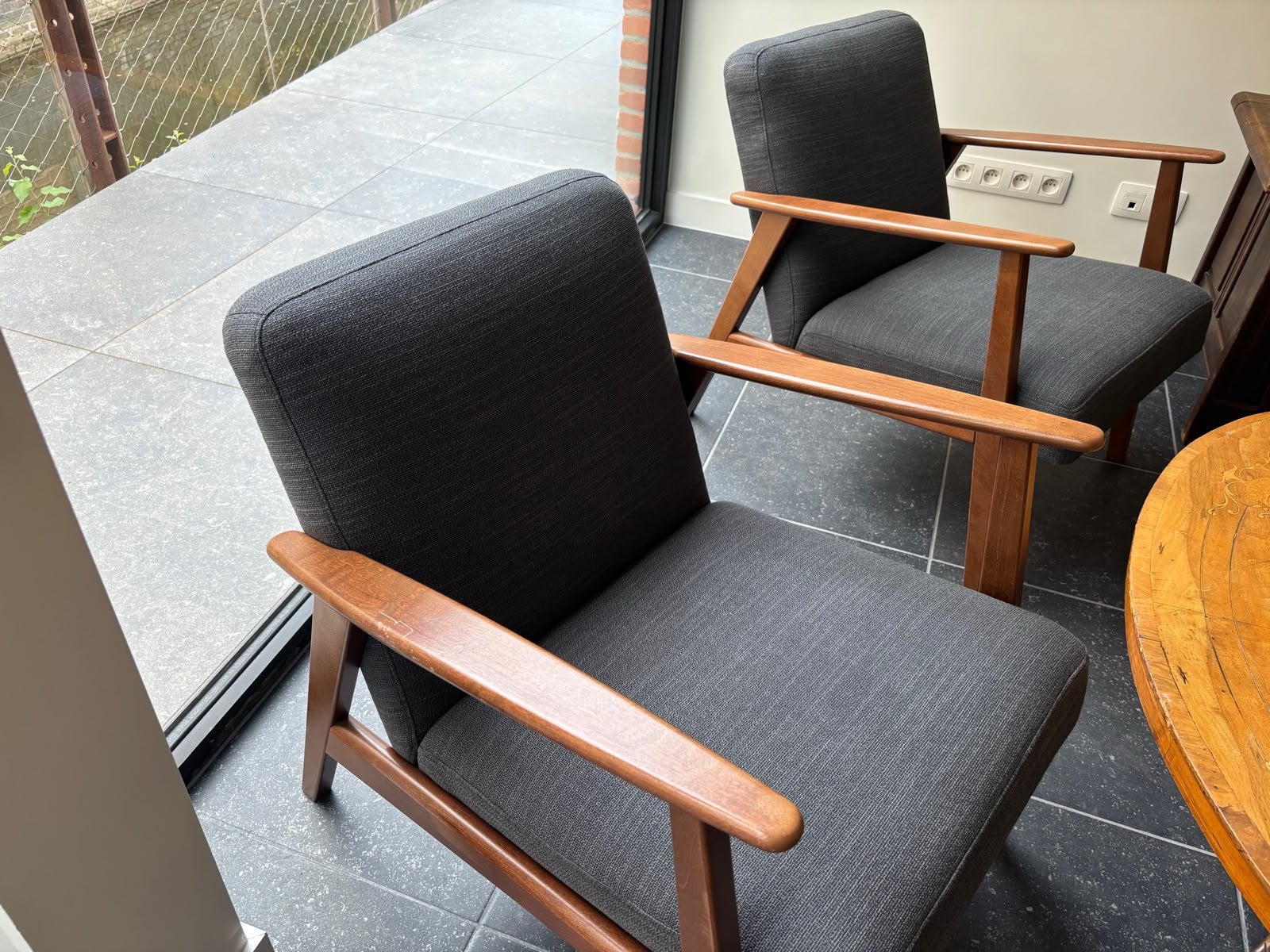 Faiteuil / zetel / salon stoel x2, Ophalen, Twee, Zo goed als nieuw, Jaren '50