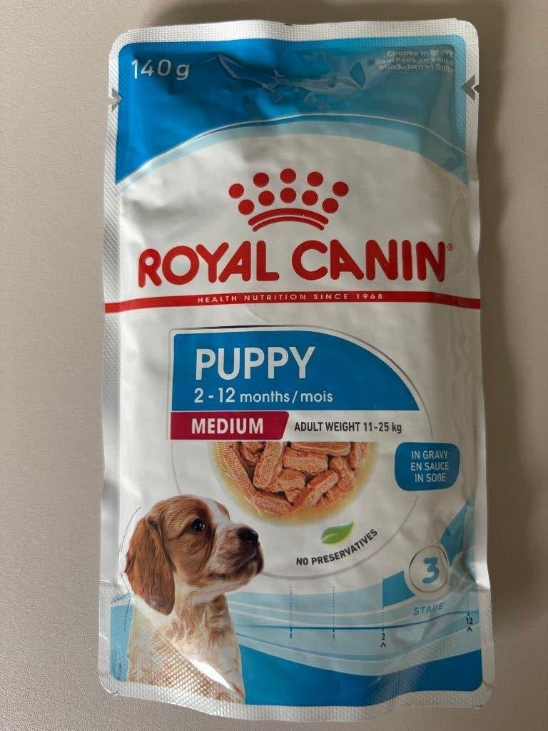 Royal Canin natvoer PUPPY MEDIUM 33 x 140 gr, Dieren en Toebehoren, Ophalen, Hond