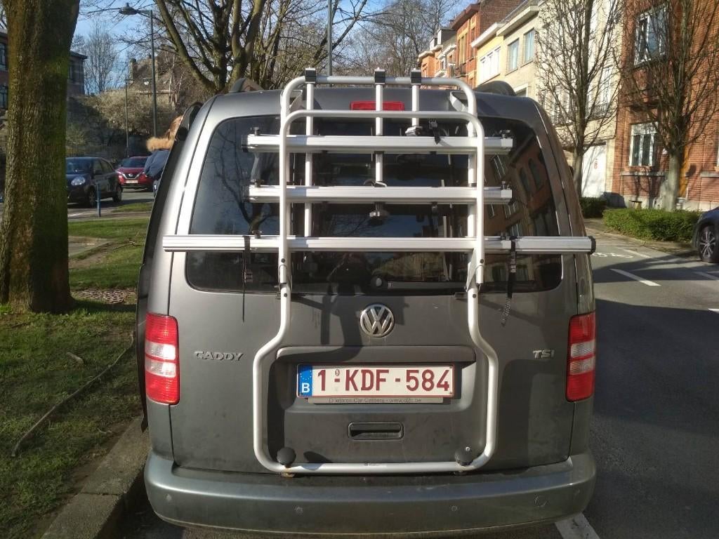 Fietshouder op de kofferbak voor 3 VW-caddyfietsen, Auto diversen, Fietsendragers, Ophalen, 3 fietsen of meer, Zo goed als nieuw