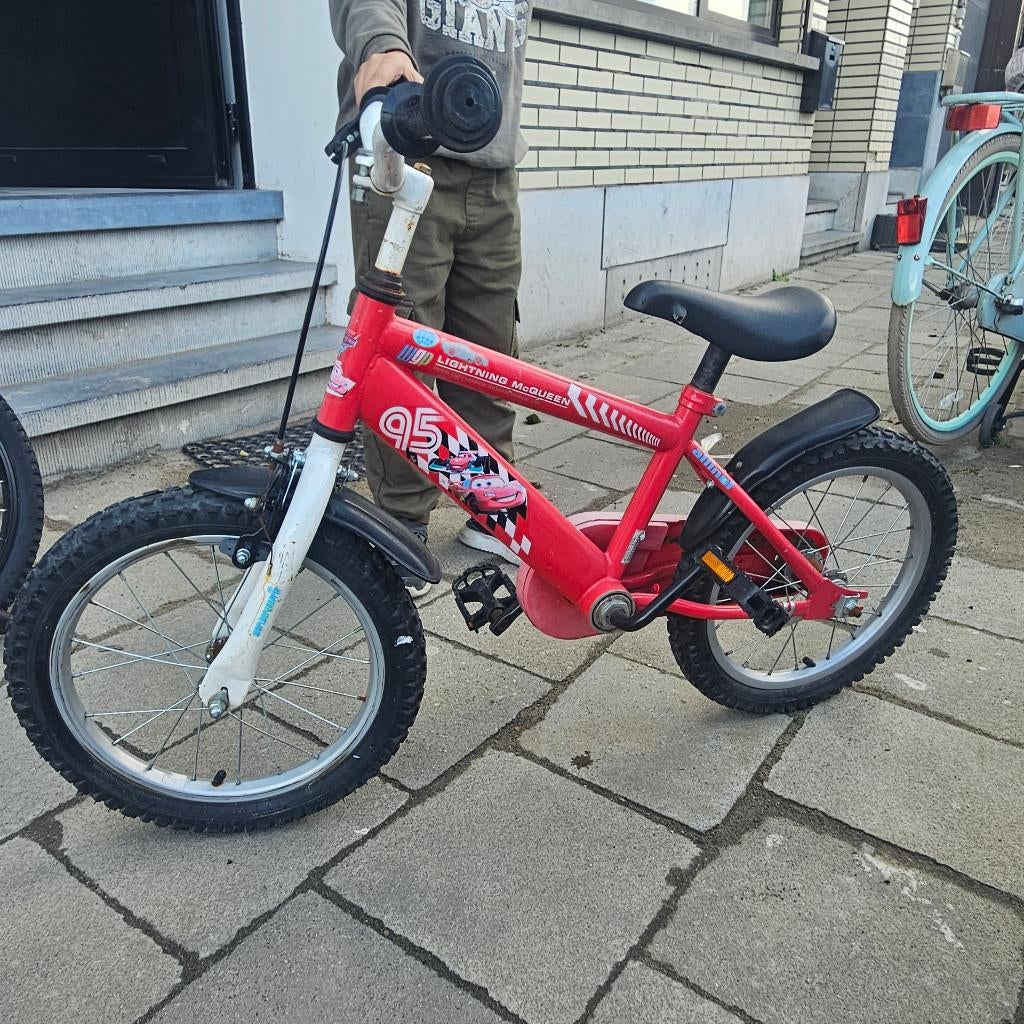 KinderFiets 18 inch, Ophalen, Gebruikt, 16 tot 20 inch, Cars Lichtning Mcqueen
