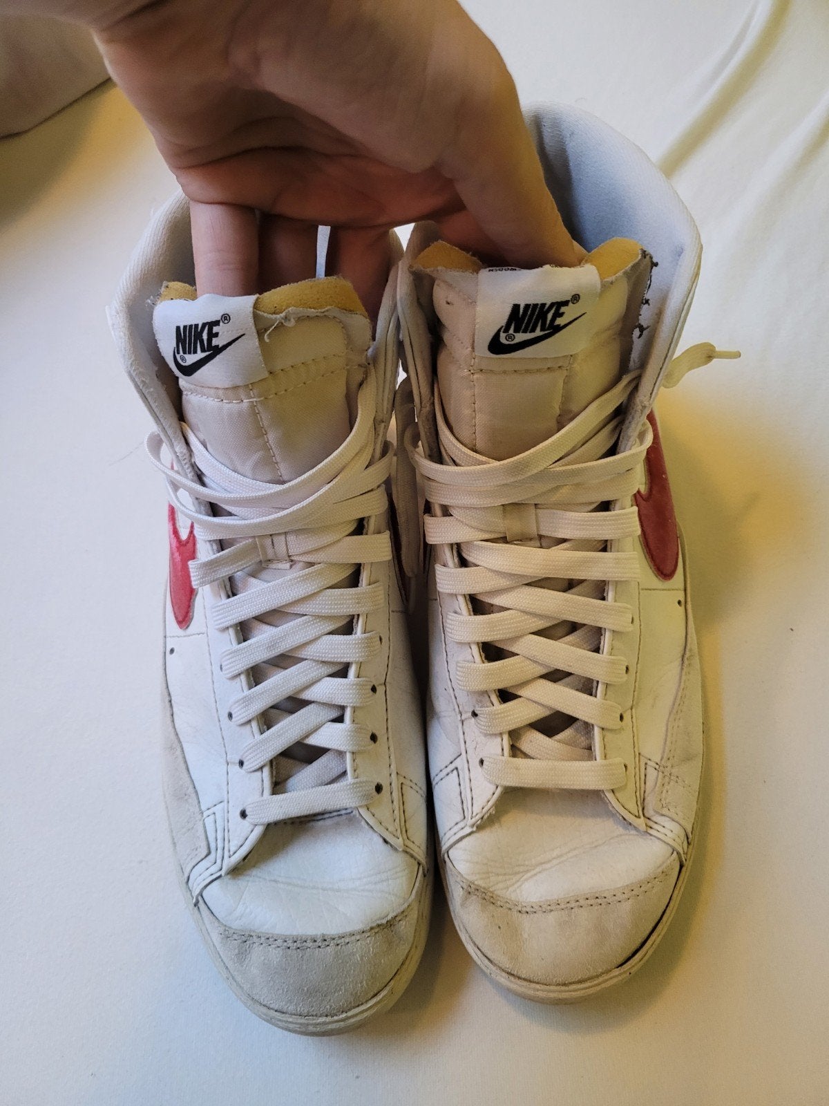 Nike Blazer Mid '77 Next Nature White Red  44 Zonder zool, Wit, Nike, Ophalen of Verzenden, Sneakers