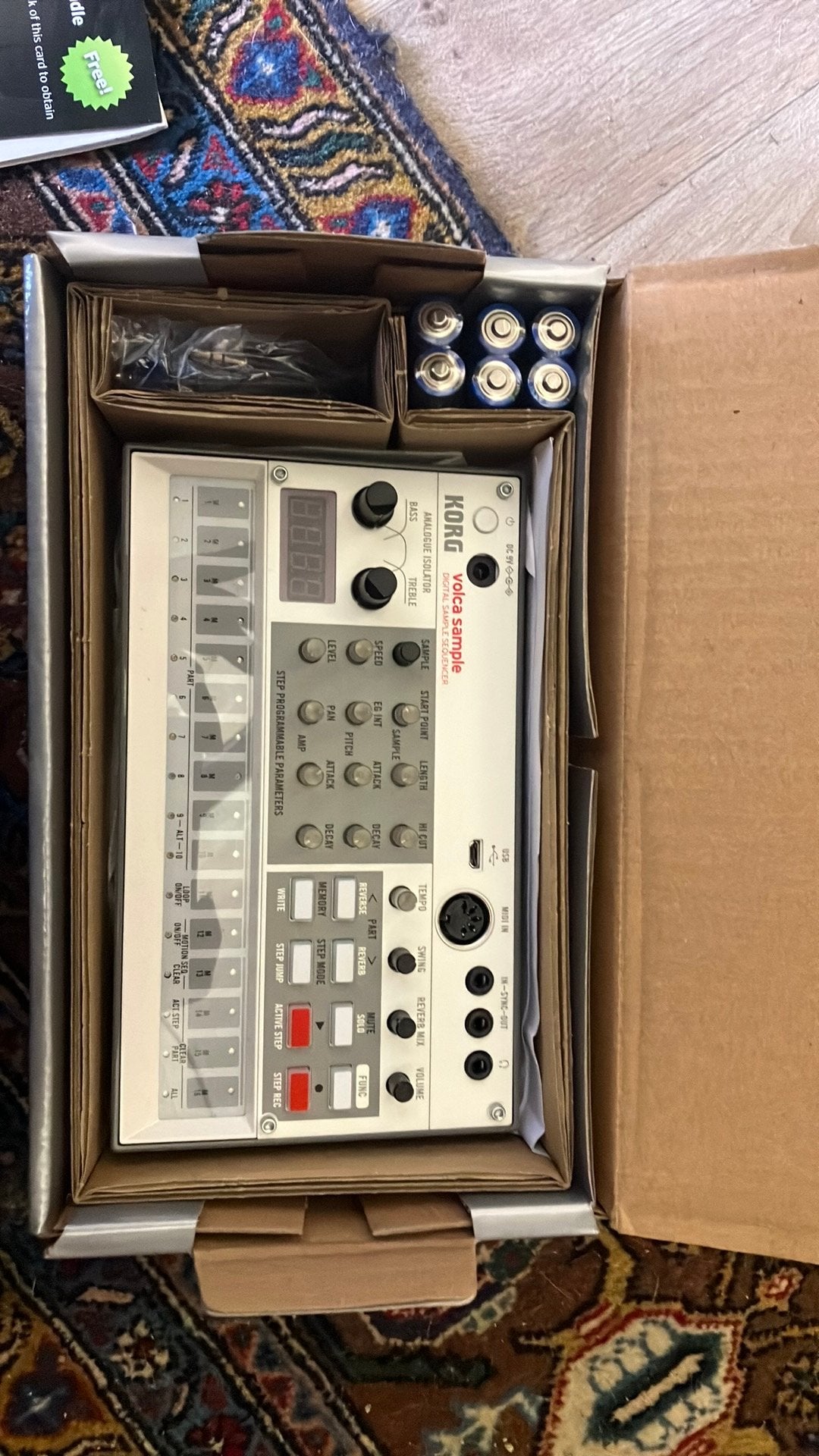 Korg volca sample met adapter, Musique & Instruments, Batteries électroniques, Enlèvement, Comme neuf, Korg