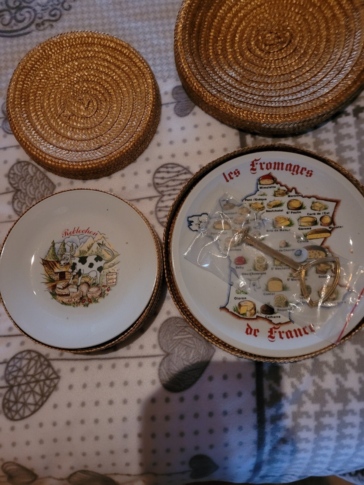 Service à fromage 7 pièces, grand plateau +6 assiettes dans, Enlèvement