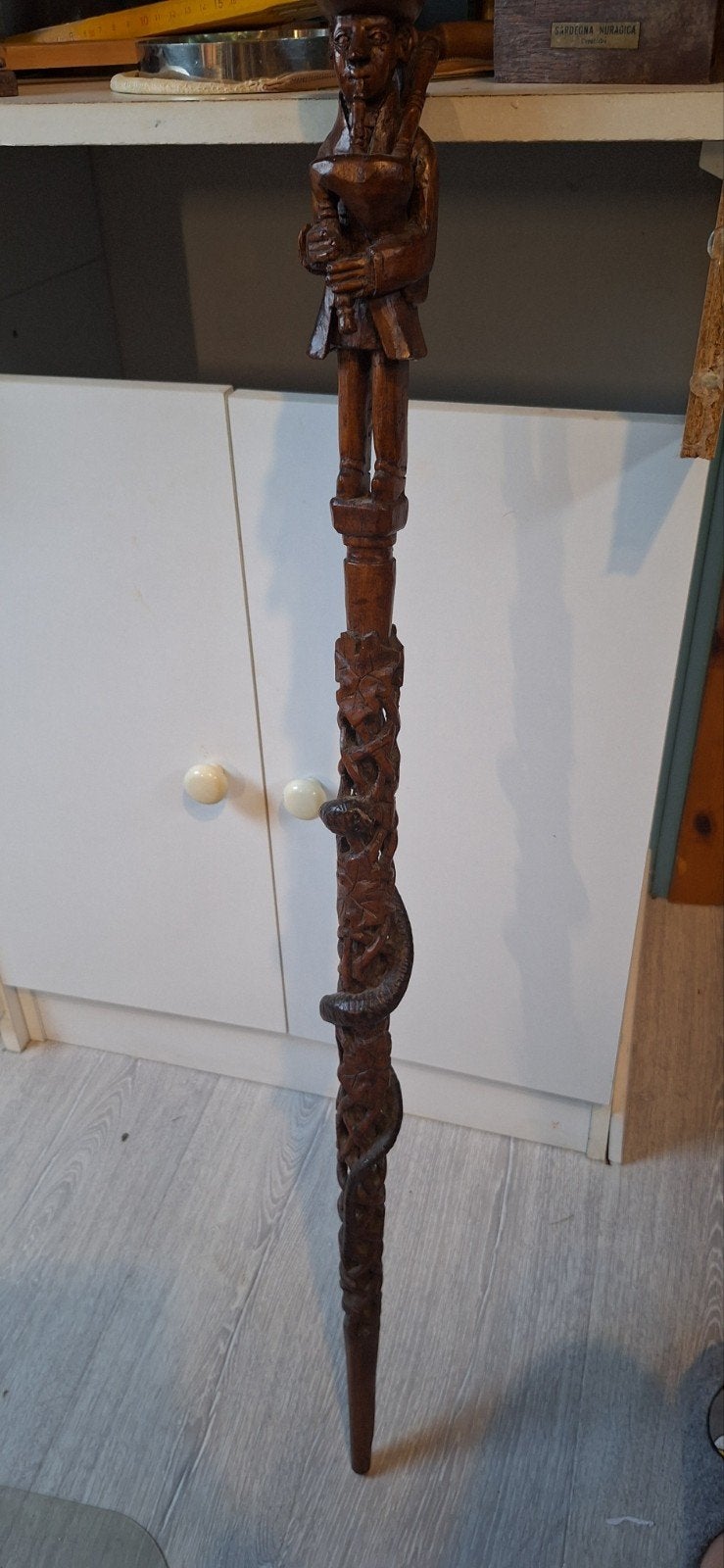 ancienne canne de poilus ww1 complètement sculptée, Enlèvement ou Envoi