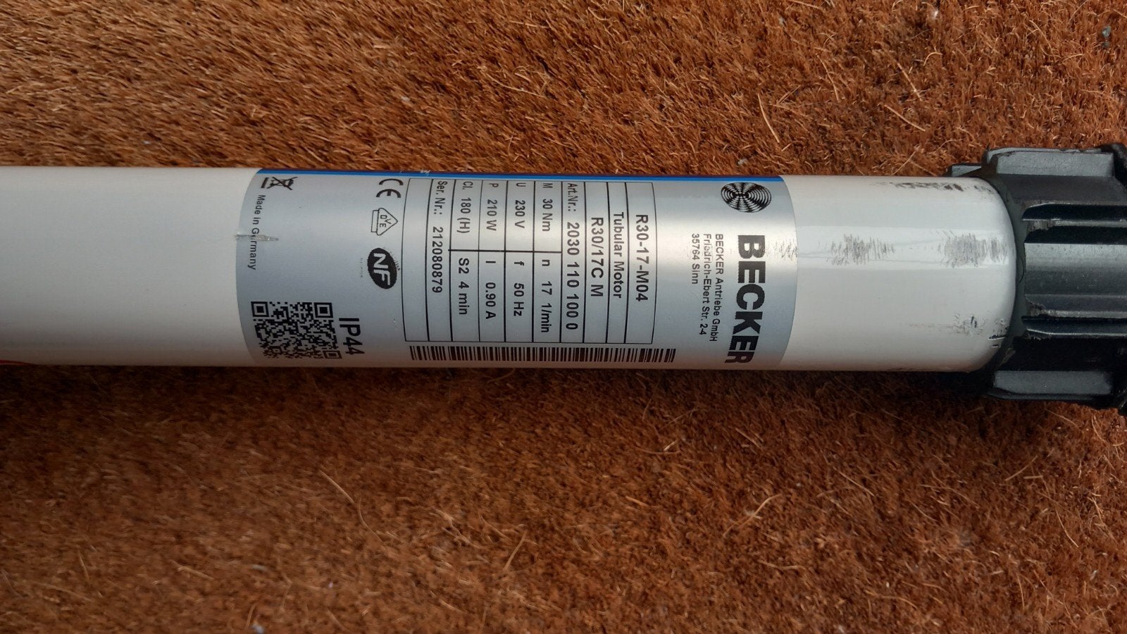 Rolluikmotor, Doe-het-zelf en Bouw, Rolluiken, Ophalen, Gebruikt, Minder dan 100 cm, Wit