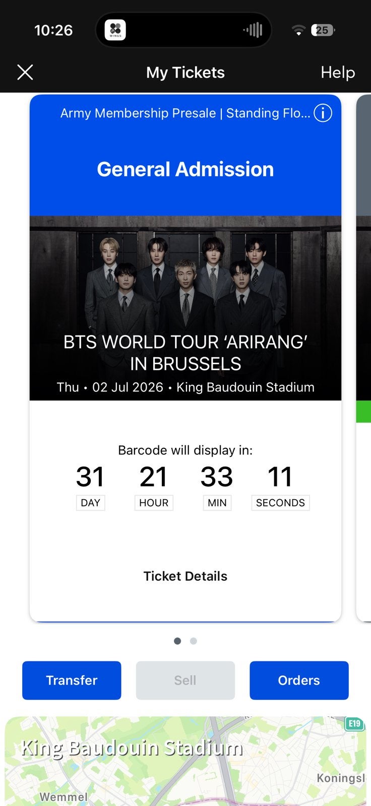 Bts arirang ticket, Tickets en Kaartjes