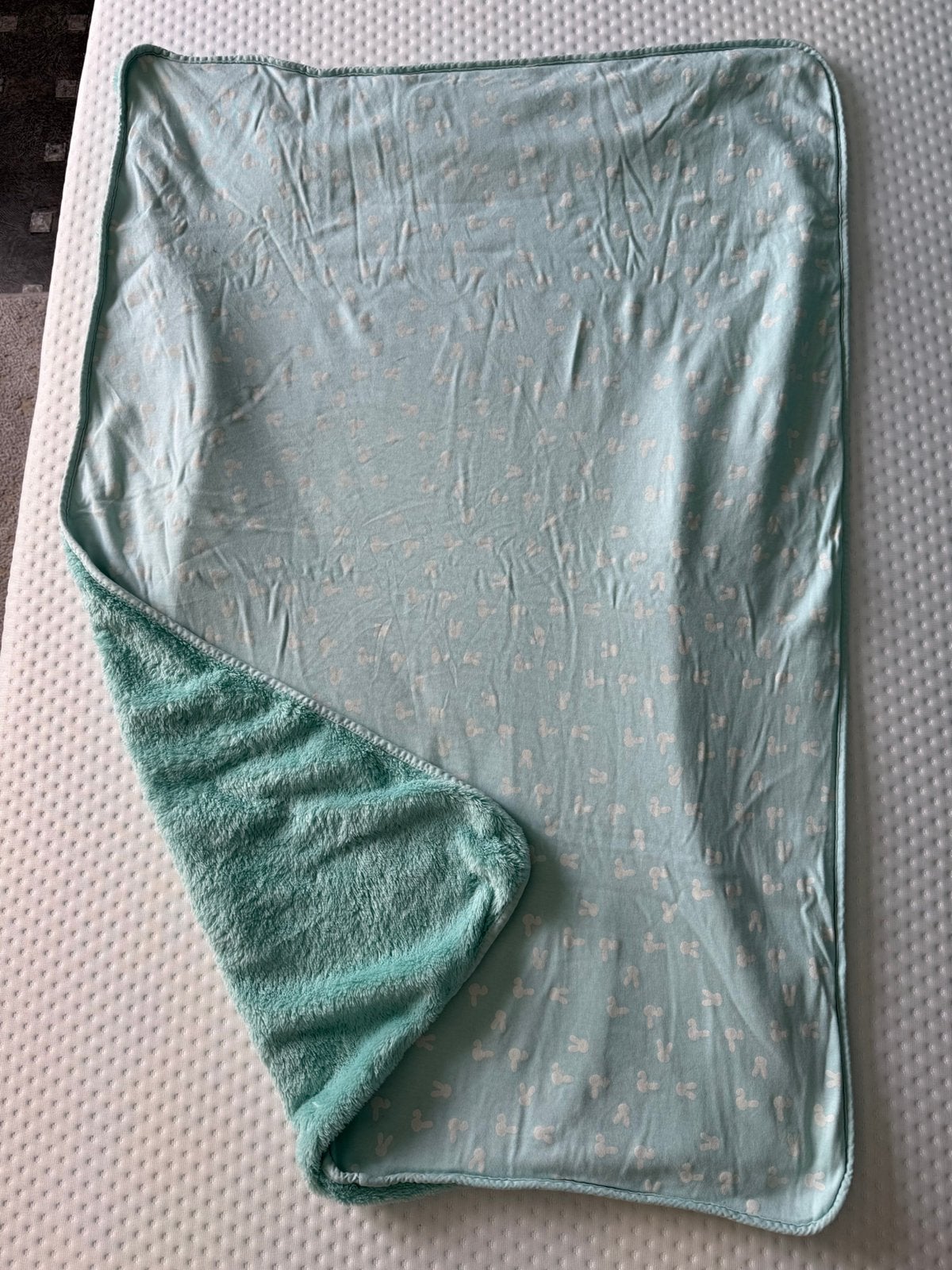 Babydekentje met fleece, Kinderen en Baby's, Ophalen of Verzenden, Zo goed als nieuw, 95 cm, Blauw