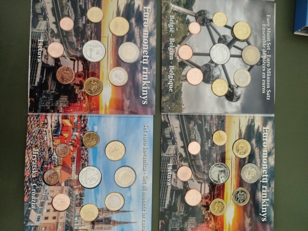 Set verschillende euromunten, Postzegels en Munten, Ophalen