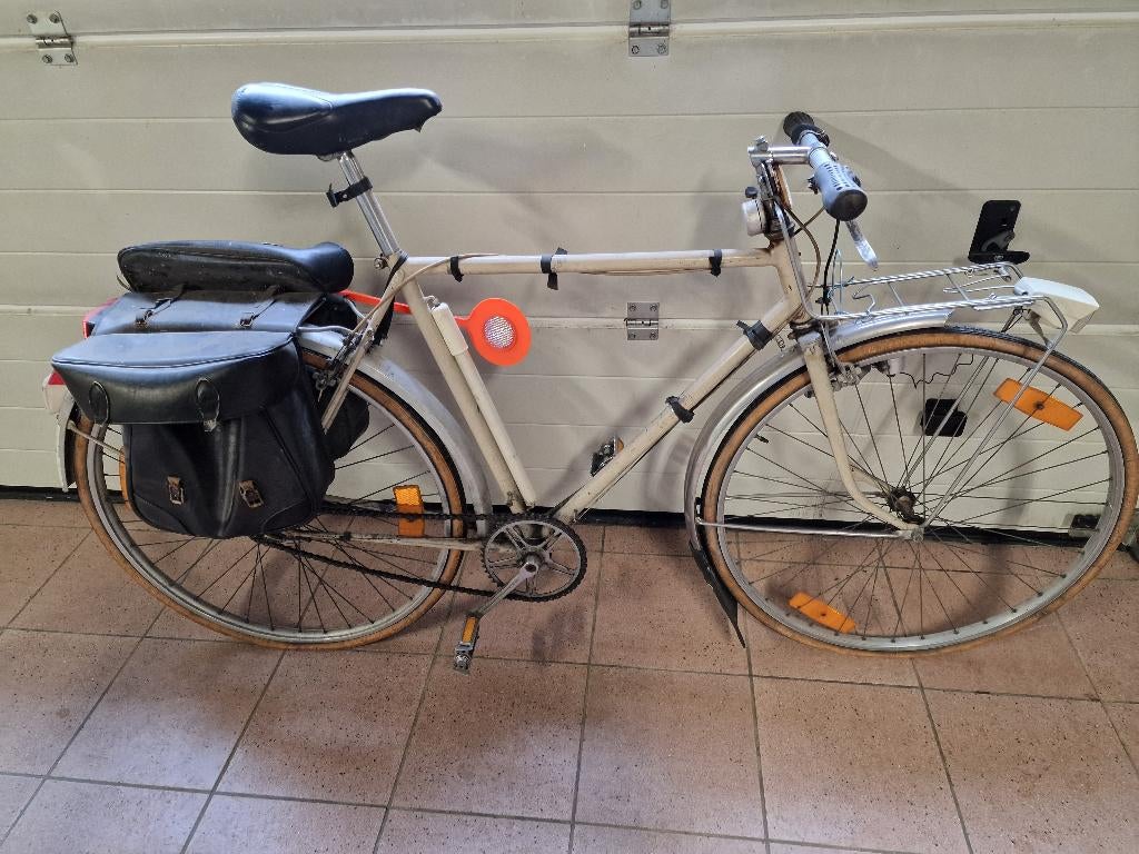 Cadre de vélo blanc 75 55, 55 à 59 cm, Enlèvement, Années 60 ou plus récent
