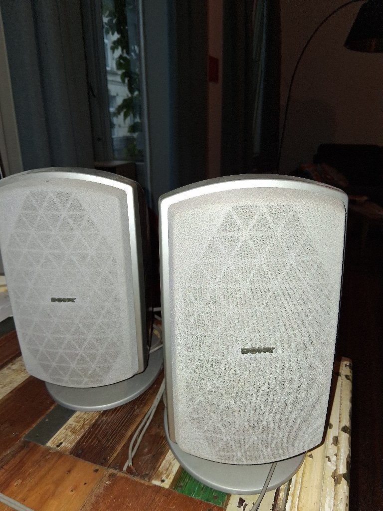 Retro muziekboxen, TV, Hi-fi & Vidéo, Enceinte d'étagère, Câbles inclus, 60 à 120 watts, Enlèvement