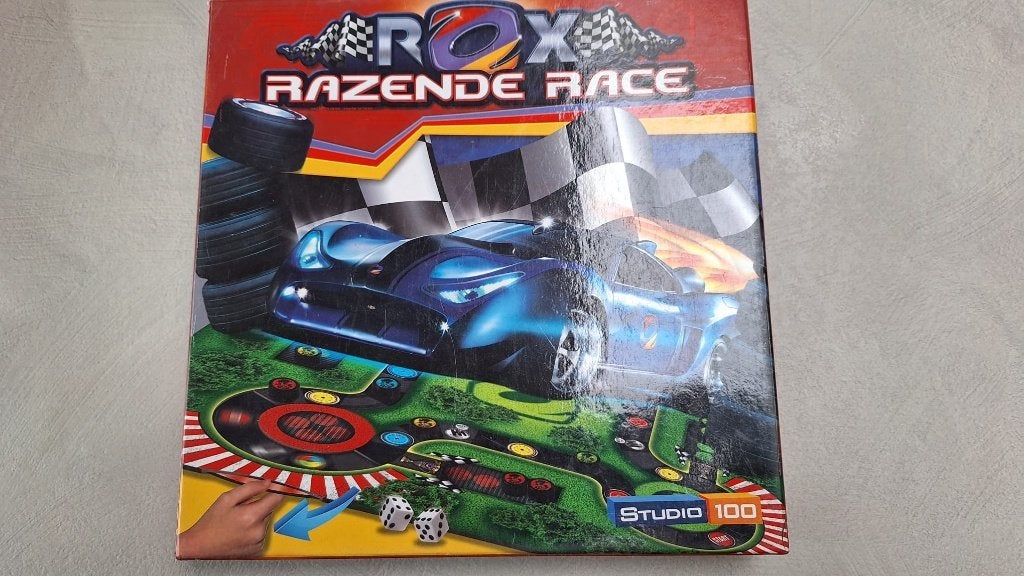 ROX razende race spel - bordspel, Hobby en Vrije tijd, Drie of vier spelers, Ophalen of Verzenden, Zo goed als nieuw, Studio 100