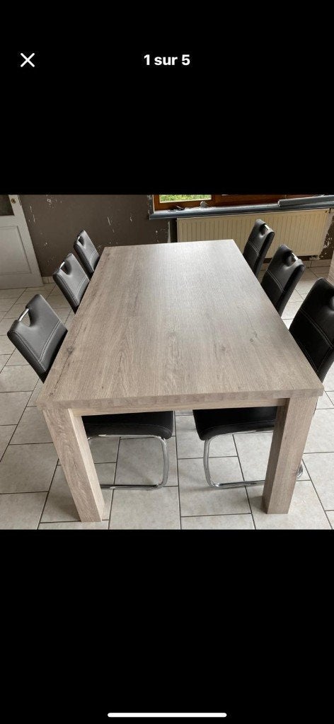 Salle à manger complète, Enlèvement ou Envoi, Comme neuf, Moderne, 6 à 8 chaises