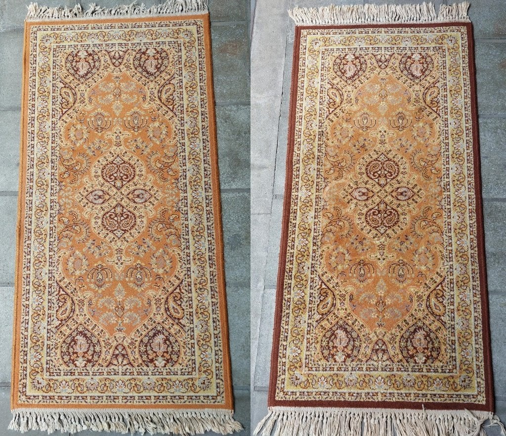 2 tapis vintage en laine Keshan, 2 x (70 x 140), 100 à 150 cm, Crème, Enlèvement, Utilisé