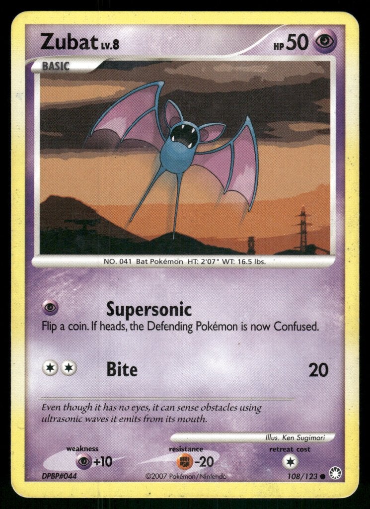 Zubat 108/123 - Mysterious Treasures (EX), Envoi, Utilisé