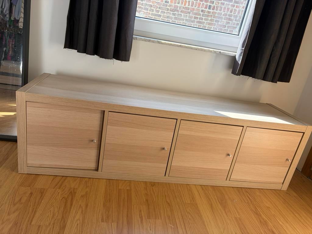 IKEA Kallax kledingkast met gebleekt eikeneffect, Ophalen of Verzenden, Zo goed als nieuw