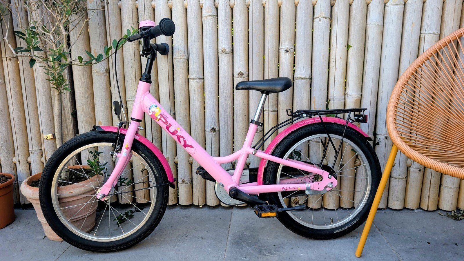 Puky Youke unicorn en prinses 18 inch roze meisjesfiets, Ophalen, Terugtraprem, 18 inch
